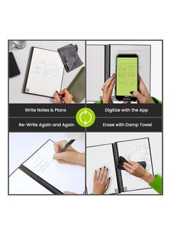Rocketbook Smart Reusable Notebook | Eco-Friendly Dot-Grid | Includes Pilot Frixion Pen & Microfiber Cloth | Executive Size  - Image 3