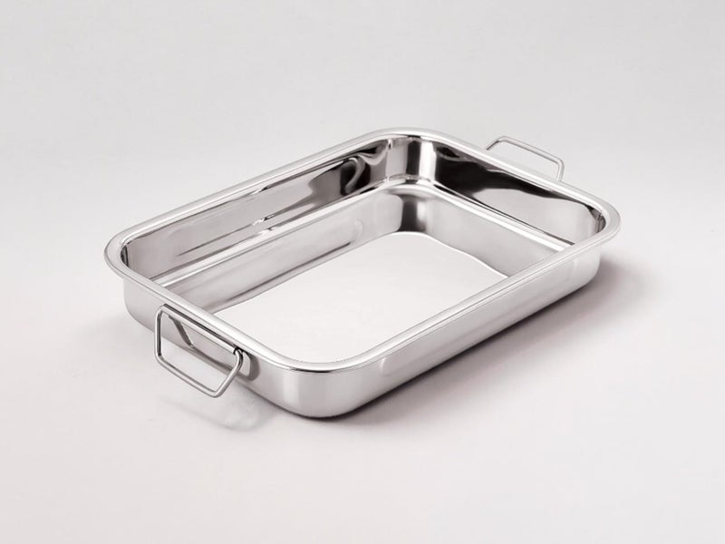 Jayco Luxuria Stainless Steel Tray with Handles for Baking, Roasting, Grilling, Serving - Big Size (40 x 28 cm) - Image 2