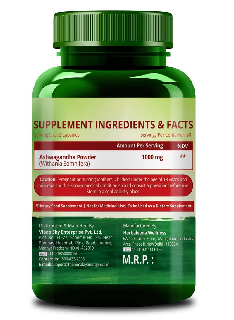 Himalayan organics - Himalayan Organics Ashwagandha 1000Mg - Image 1