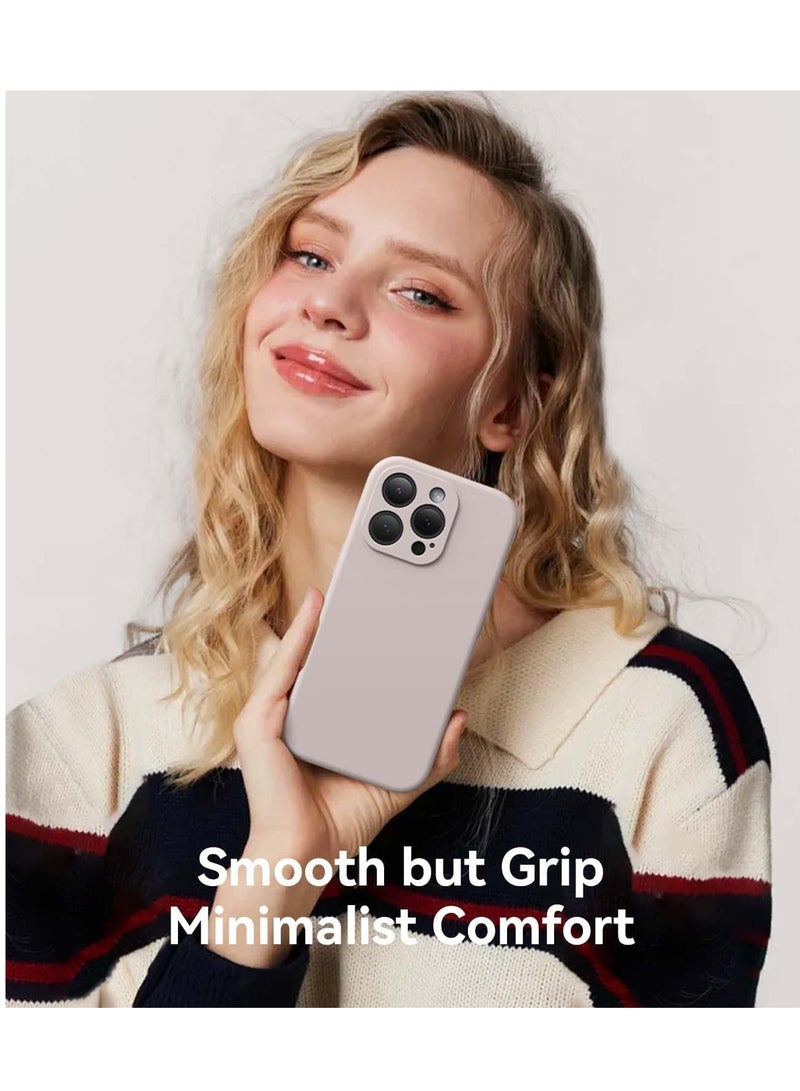 ELTRAZONE Compatible with iPhone 16 Pro Case, Silicone Upgraded [Camera Protection] Phone Case [Compatible with MagSafe], Anti-Scratch Microfiber Lining with 2 Screen Protectors – Titanium - Image 3