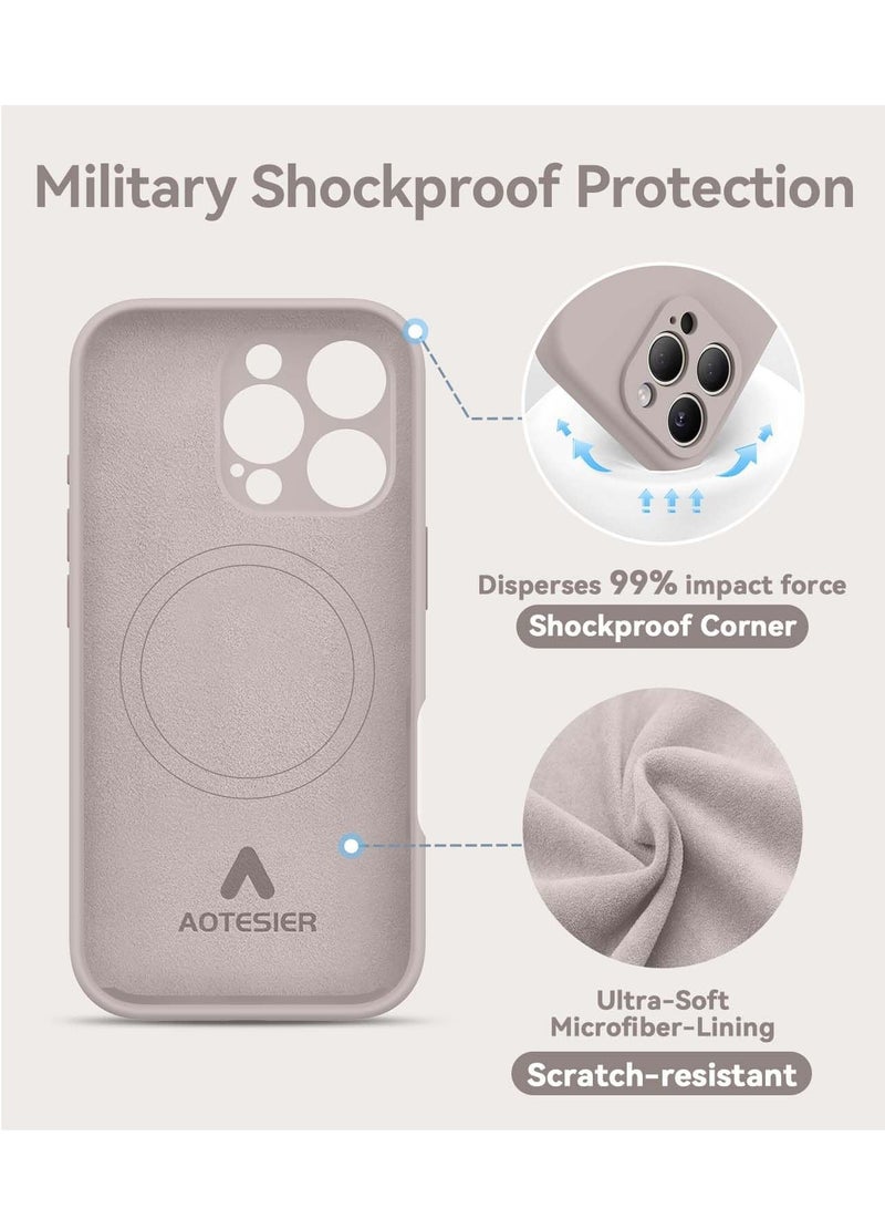 ELTRAZONE Compatible with iPhone 16 Pro Case, Silicone Upgraded [Camera Protection] Phone Case [Compatible with MagSafe], Anti-Scratch Microfiber Lining with 2 Screen Protectors – Titanium - Image 5