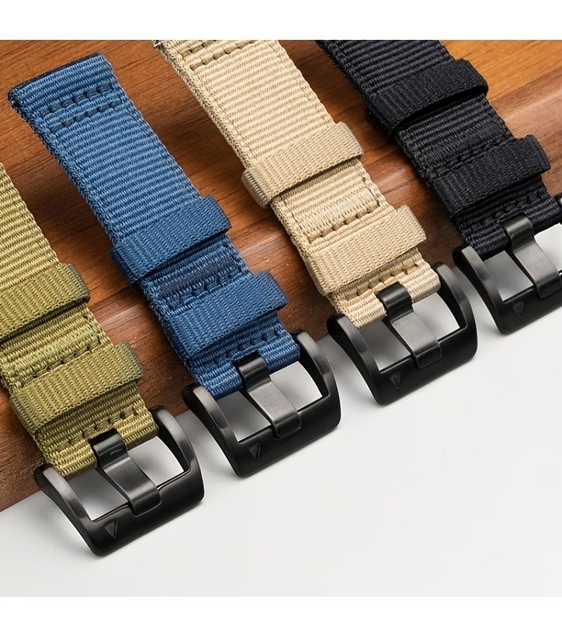 حزام ساعة من القماش مقاس 22 مم باللون الكاكي، سوار بديل لـ Zeblaze Stratos 4 3 2 Vibe 7 7 Pro Ares 3 Pro Garmin Forerunner 570 265 Huawei Watch GT4 46mm GT5 3 2 Pro 46mm WATCH 5 46mm - Image 5