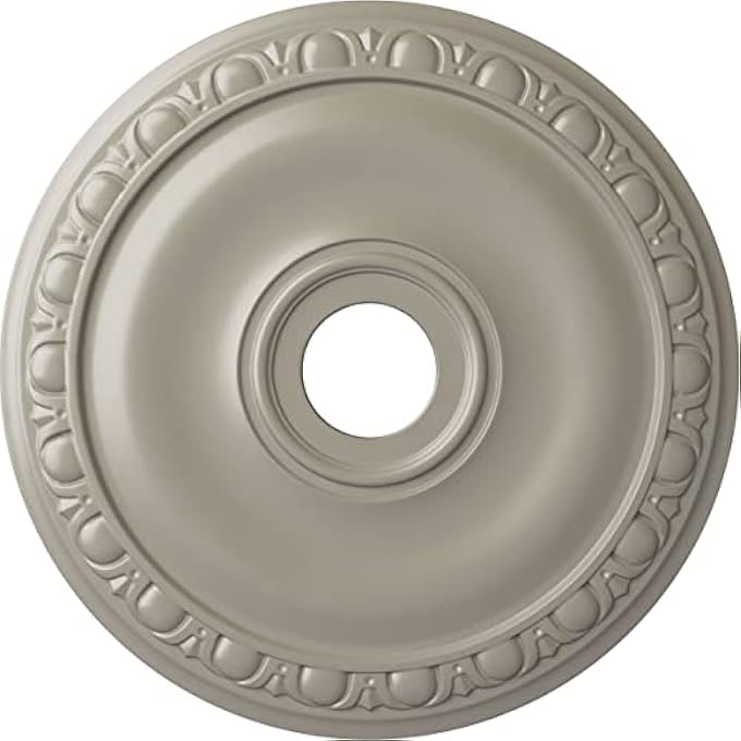 CM20JAPWS JACKSON CEILING MEDALLION, 20"OD X 3 5/8"ID X 1"P (FITS CANOPIES UP TO 5 1/8"), HAND-PAINTED PEARL WHITE - Image 1