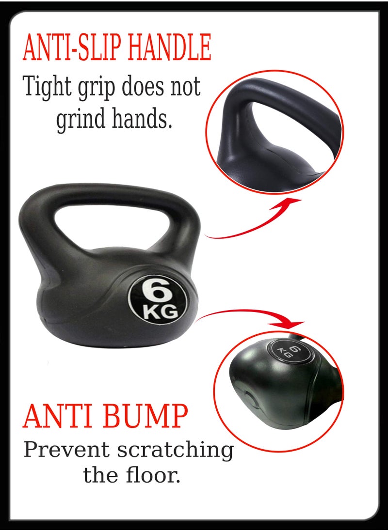 Toshionics Fitness Kettlebell Dumbbell Strength Training Tool for Full Body Shaping Conditioning Weight Lifting Squats Workouts Home Gym Indoor Outdoor Exercises Muscle Fitness Training Equipment 8KG  - Image 3