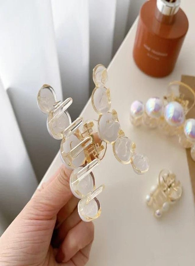 SHREE HANS CREATION 5 Big Moti Pearl Butterfly Hair Claw Clip For Women & Girls Accessories Wedding Claw Clip Hair Clutcher Metal Hair Clips Design Wonderful Grip - Image 4