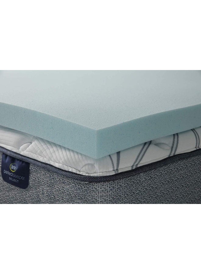 Serta Thermagel Memory Foam Mattress Topper  King  Blue - Image 5