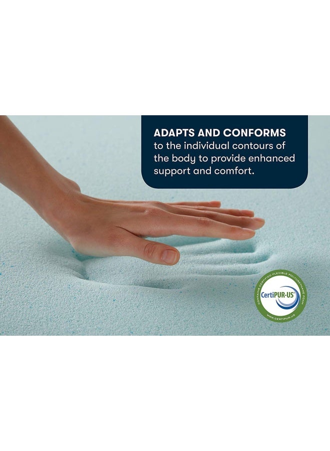 Serta Thermagel Memory Foam Mattress Topper  King  Blue - Image 3