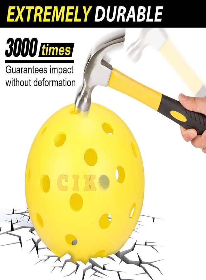 Ciko Pickleball Paddle Set | Wood Surface | 4 Pickle Ball Balls|Paddle Cover Bag| Cushion Comfort Handle Grip | Durable Pickleball Paddle | Outdoor Game (1 Yellow Ball) - Image 2