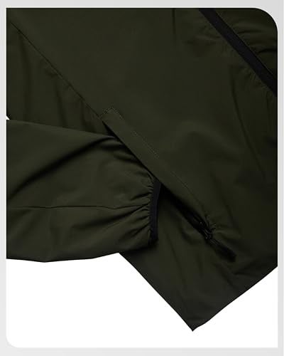 Spyder Mens Windbreaker Jacket - Lightweight Insulated Water-Resistant Active Zip Up Hooded Windbreaker Jackets for Men, Size Small, Black - Image 5