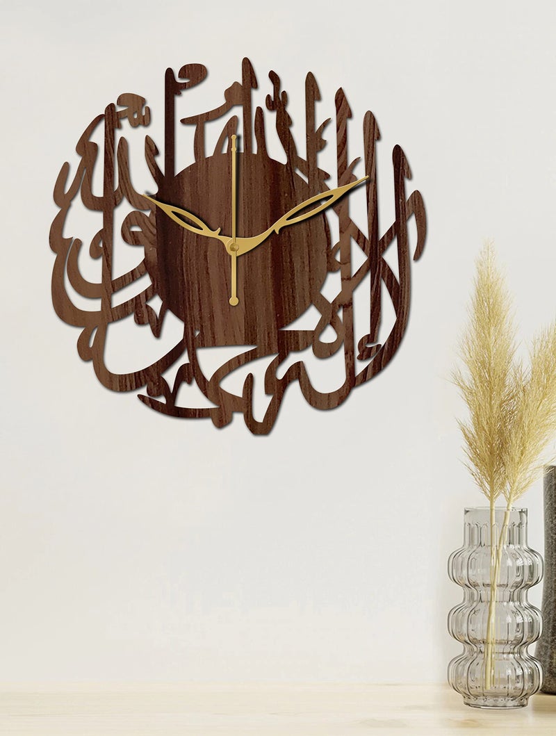Freny Exim 10" Inch Wooden Wall Clock (Wenge, Small Size, 25cm x 25cm)-005 - Image 2