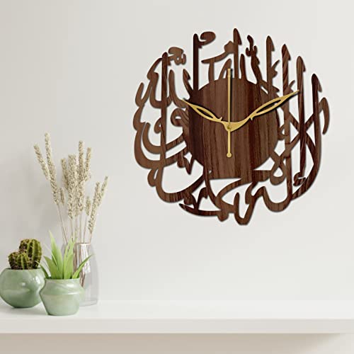 Freny Exim 10" Inch Wooden Wall Clock (Wenge, Small Size, 25cm x 25cm)-005 - Image 5