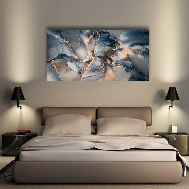 ARS Graphics ARS® Color Block Abstract Marble Grain Canvas Wall Art - 60 x 120 cm - Image 2
