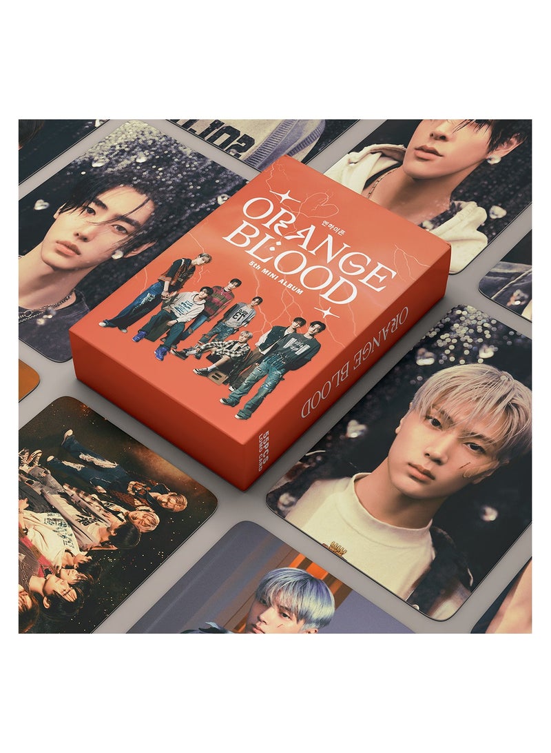 NIBEMINENT 55 Pcs Kpop Enhypen ORANGE Lomo Cards Card For Fans Collection Gifts - Image 2