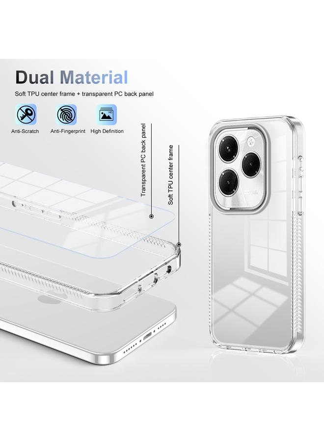 erorex Case For Infinix Hot 40 / Hot 40 Pro 2.5mm Anti-slip Clear Acrylic Hybrid TPU Phone Case - Image 3