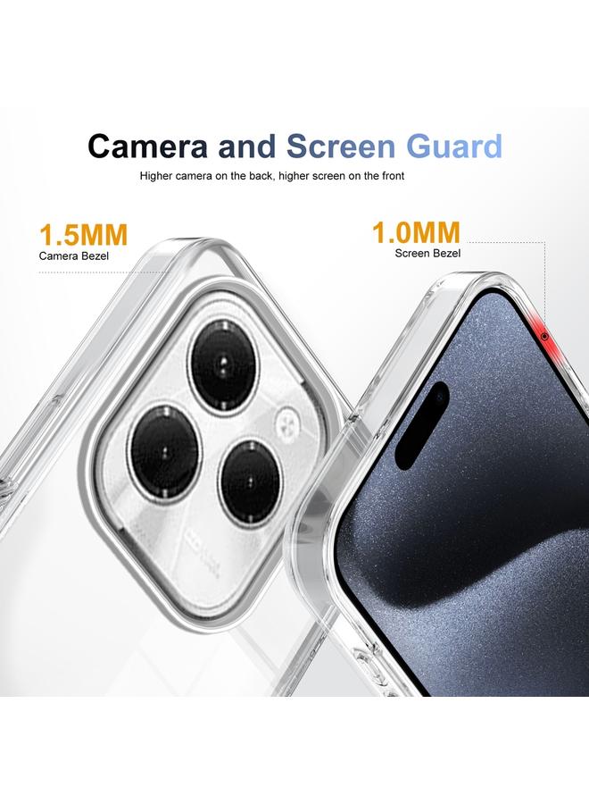 erorex Case For Infinix Hot 40 / Hot 40 Pro 2.5mm Anti-slip Clear Acrylic Hybrid TPU Phone Case - Image 2