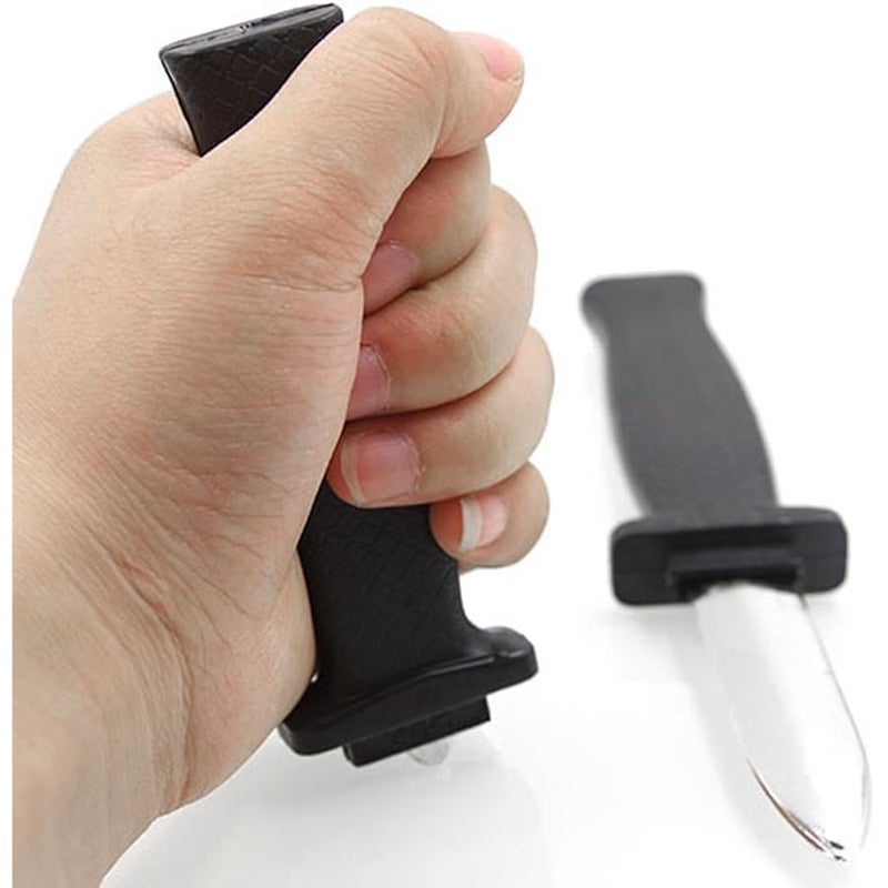 GUDVES Retractable Plastic Knife Prop Costume Disappearing Dagger Knife Fake Trick Gadget Toy For  Fools Day Party (3 PCS A) - Image 2