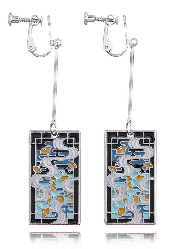 Anime Kamado Tanjiro Hanafuda Earrings - Kimetsu No Yaiba Hanafuda Earrings - Cosplay Accessories For Womens Girls  - Image 1