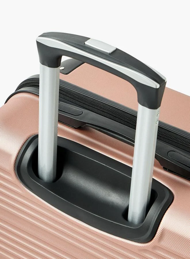 Wave ROSE GOLD Textured Hardcase Luggage Trolley With Retractable Handle - 28 Inches Check-In Bag  | Best Price UAE