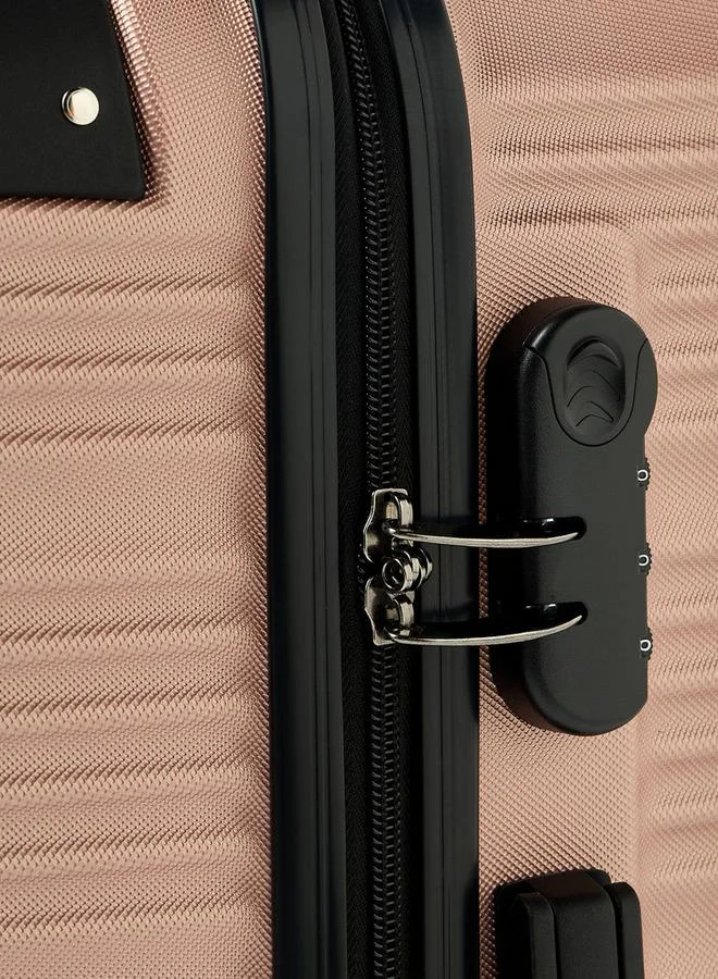Wave ROSE GOLD Textured Hardcase Luggage Trolley With Retractable Handle - 28 Inches Check-In Bag  | Best Price UAE
