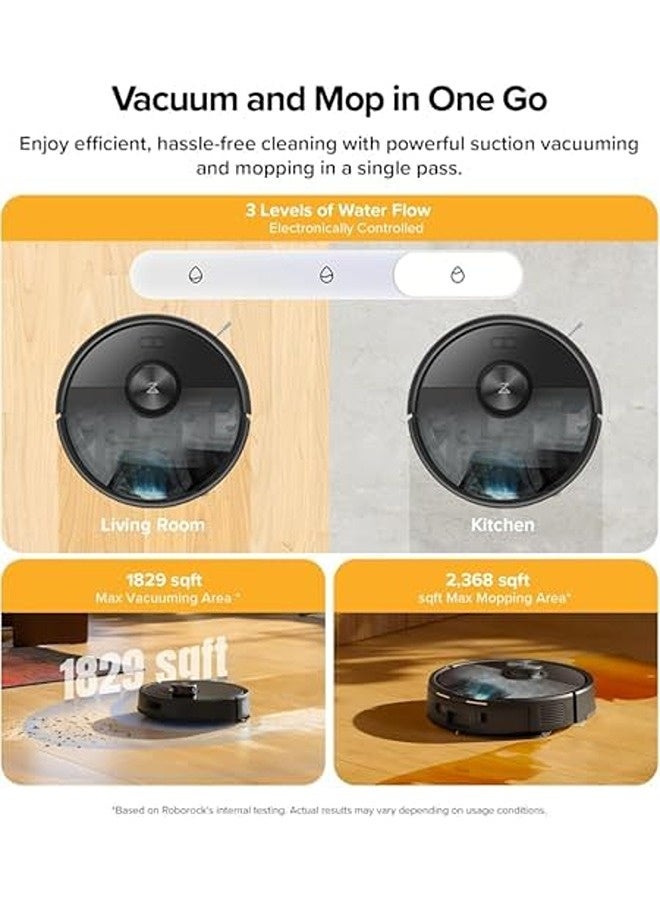 roborock Q7 TF+ Robot Vacuum and Mop | 10000Pa Suction, Self-Emptying Dock, LiDAR Navigation, Dual Anti-Tangle System, App Control, 7 Weeks Hands-Free Cleaning - Image 5
