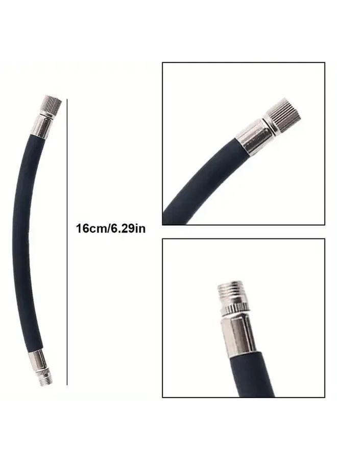 Black Rubber Scooter Pump Inflatable Extension Kit with Adaptors And Valves - Image 2