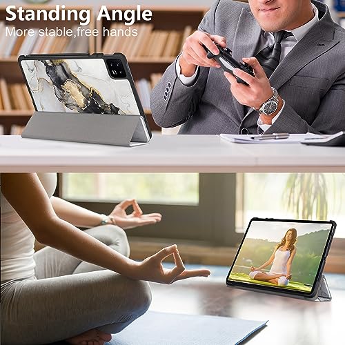 MOCA Case for Xiaomi Pad 6 11 inch,Slim Stand Hard Back Shell Protective Smart Cover for Xiaomi Pad 6/Pad 6 Pro 11" 2023 Case with Auto Wake/Sleep Function (Cloudy Marble) - Image 5