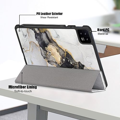 MOCA Case for Xiaomi Pad 6 11 inch,Slim Stand Hard Back Shell Protective Smart Cover for Xiaomi Pad 6/Pad 6 Pro 11" 2023 Case with Auto Wake/Sleep Function (Cloudy Marble) - Image 3