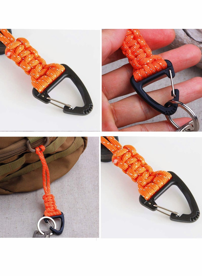 SYOSI Hand-Woven Triangle Hanging Buckles 5 Pieces Hand Ropes Straps Safety Key Chains Lanyard Anti-Drop Flashlight Ropes Backpack Bag Accessories - Image 2