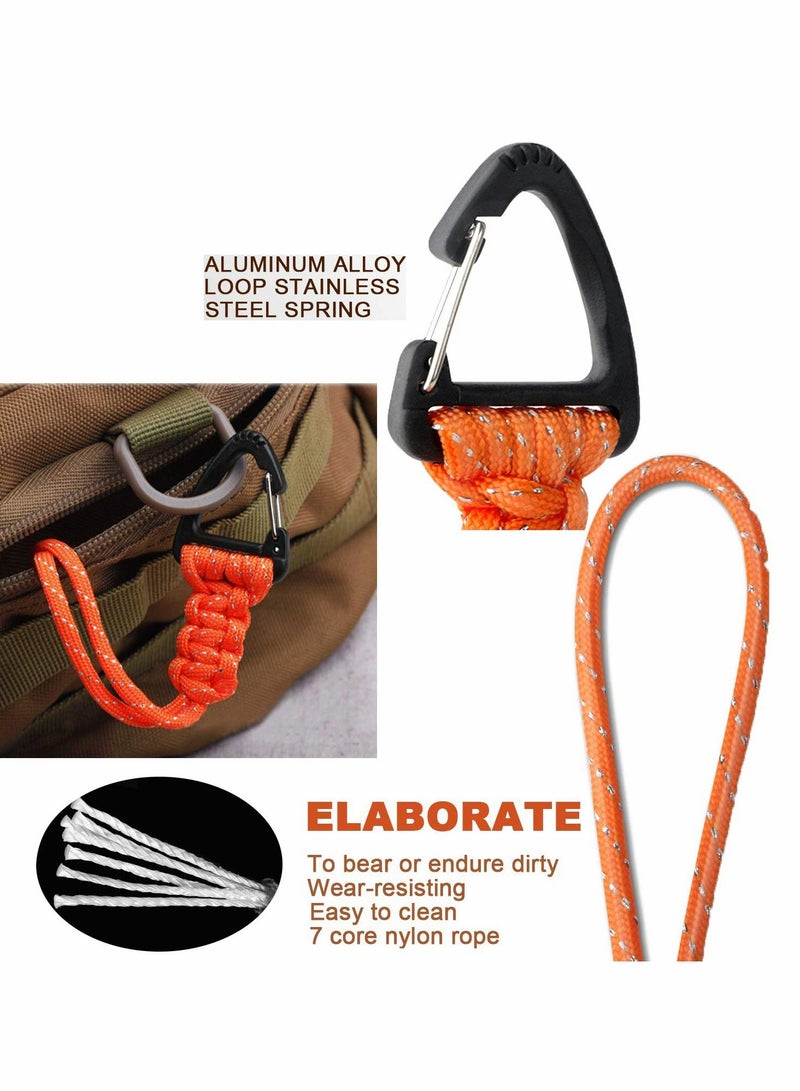 SYOSI Hand-Woven Triangle Hanging Buckles 5 Pieces Hand Ropes Straps Safety Key Chains Lanyard Anti-Drop Flashlight Ropes Backpack Bag Accessories - Image 3