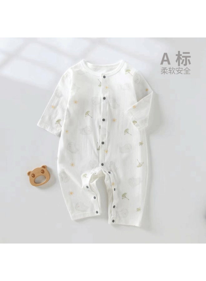 Baby Jumpsuit Summer Thin Mesh Breathable Summer Baby Air Conditioning Clothing Class A Cotton Newborn Clothes
