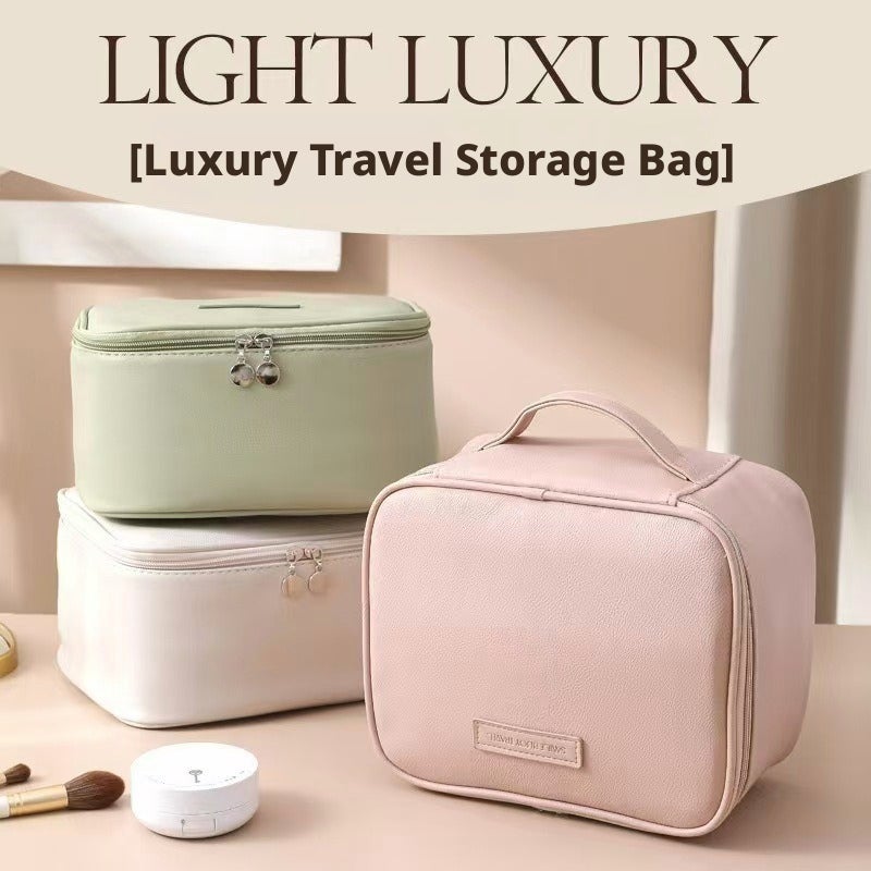 Waterproof Cosmetic Toiletry Bag with Large Capacity and Compartments - Image 1