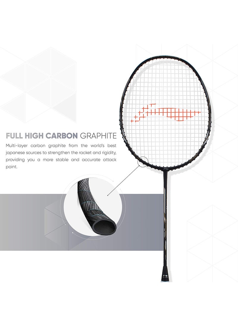 Li-Ning - Air Force G2 - 78 Carbon-Fiber Strung Badminton Racket with Full Racket Cover | For Intermediate Players | 78 grams |Maximum String Tension - 30lbs - Image 1