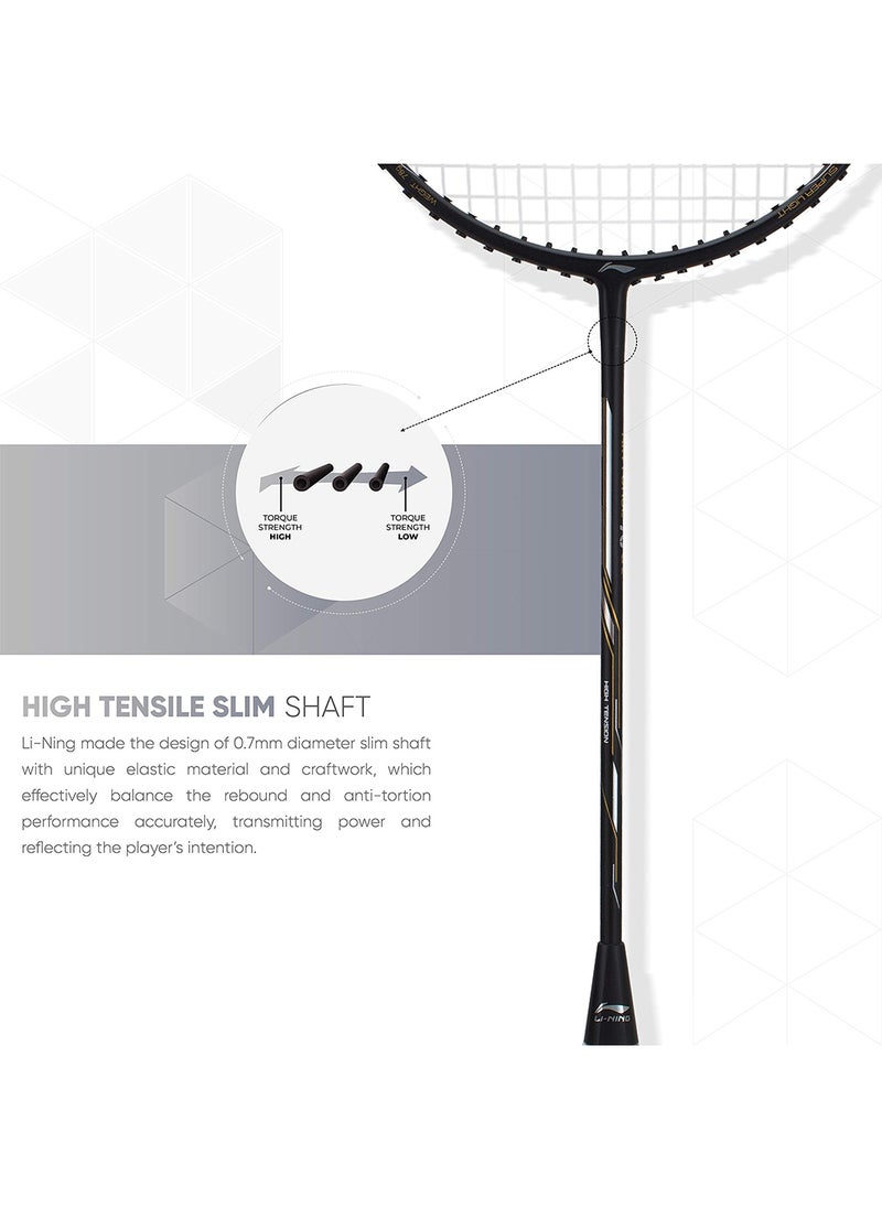 Li-Ning - Air Force G2 - 78 Carbon-Fiber Strung Badminton Racket with Full Racket Cover | For Intermediate Players | 78 grams |Maximum String Tension - 30lbs - Image 1