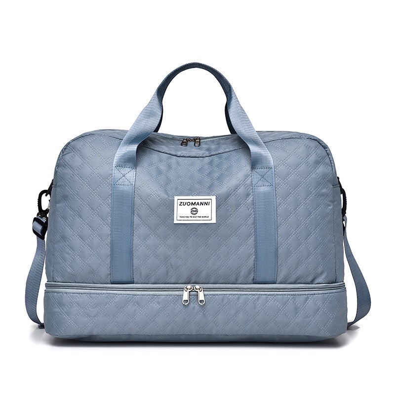 Generic Wholesale Gym Bag Independent Shoe Warehouse Short-distance Travel Bag Womens Portable Travel Large Capacity Fashionable Casual Luggage Bag Airy Blue 