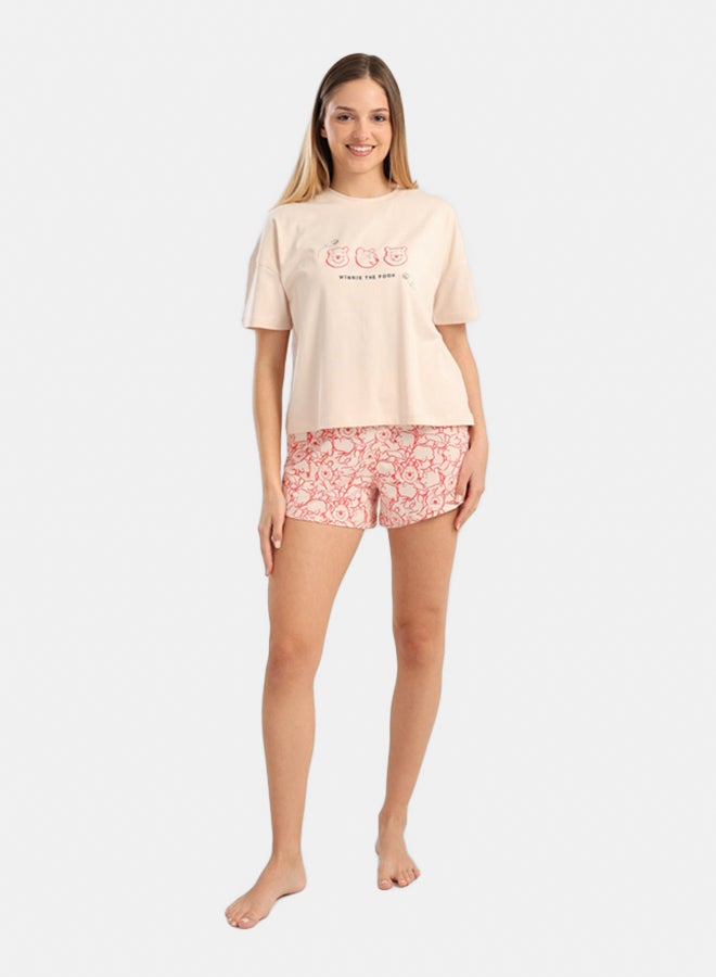 Carina Pyjama Set with Pooh Print - Image 1