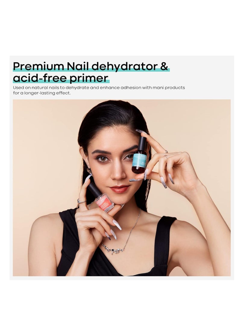 modelones - modelones Nail Dehydrator and Primer, Acid Free Natural Nail Prep Dehydrate & Bond Primer Kit, Acrylic Nail Supplies Primer Nail Tech Must Haves Set - Image 1