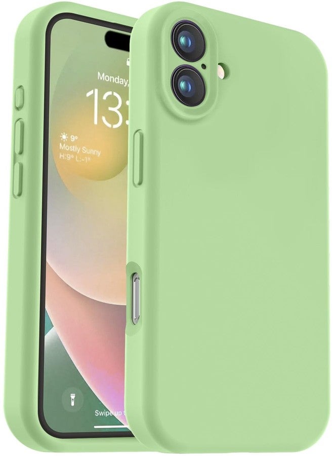 Vooii Compatible with iPhone 16 Case, Liquid Silicone Upgrade [Camera Protection] [Soft Anti-Scratch Microfiber Lining] Shockproof Phone Case for iPhone 16 6.1 inch - Matcha - Image 1