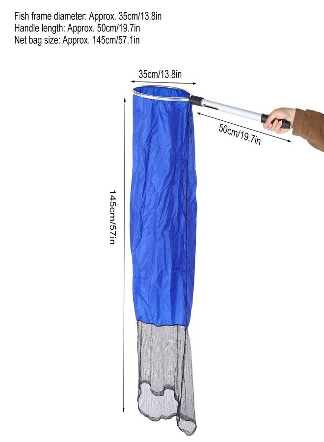 Zerodis Aquarium Fish Net, Soft Fish Transfer Net Long Koi Tansfer Mesh Basket with 20-inch Long Handle for Medium Large Fish Spawning, Breeding, Care & Transfer(Diameter 35CM) - Image 3
