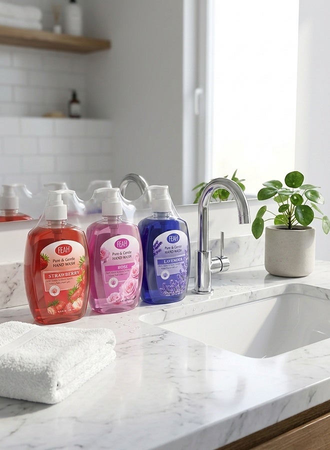 FEAH Liquid Hand Wash 500ML x3 Pack | Gentle Cleansing Hand Soap | Fresh Protection & Long-Lasting Fragrance | Suitable for All Skin Types - Image 2