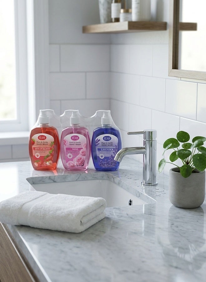FEAH Liquid Hand Wash 500ML x3 Pack | Gentle Cleansing Hand Soap | Fresh Protection & Long-Lasting Fragrance | Suitable for All Skin Types - Image 3