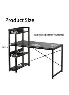JANTENS 4-layer Bookshelf Storage Study Desk Reversible Storage Layer  Office Table for home office, Computer desk for workstation  - Image 2