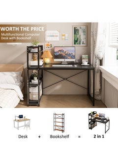 JANTENS 4-layer Bookshelf Storage Study Desk Reversible Storage Layer  Office Table for home office, Computer desk for workstation  - Image 4