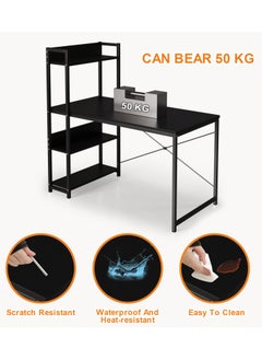 JANTENS 4-layer Bookshelf Storage Study Desk Reversible Storage Layer  Office Table for home office, Computer desk for workstation  - Image 5