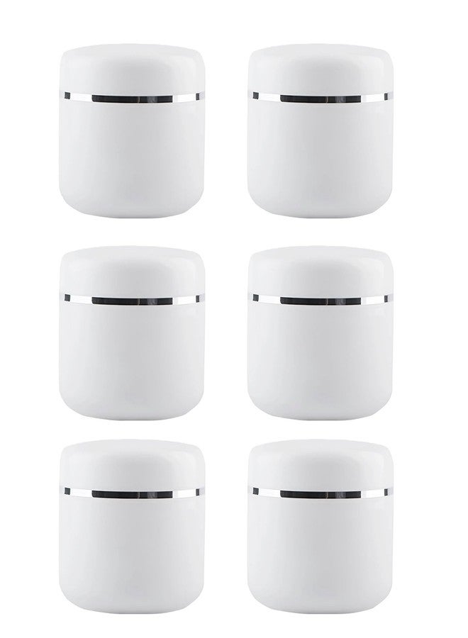 NATUWORLD 6 Pcs 8.5oz 250g White Empty Plastic Cosmetic Jars - Image 1