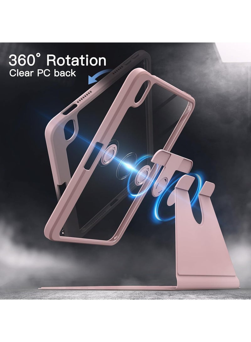 DUSALA Rotating Case for iPad mini 5 2019 (5th Generation 7.9 inch) with Pencil Holder,360 Degree Rotation Protective Stand Slim Cover Clear Back, Auto Wake/Sleep (iPad mini 5) - Image 3