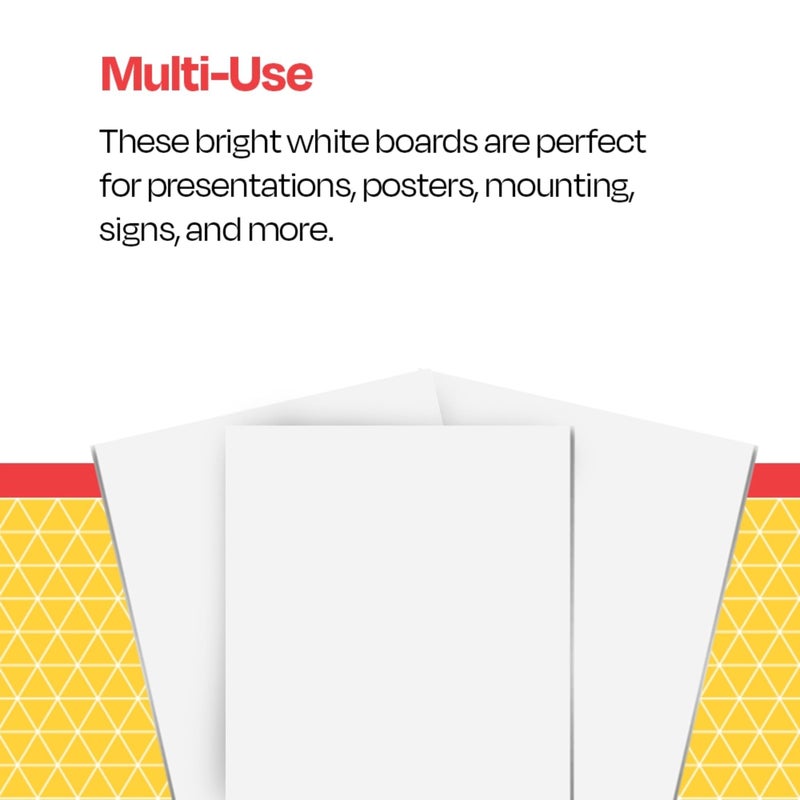 School Smart ورق ملصقات ذكي للمدرسة، أبيض، سمك 12 نقطة، للملصقات، اللافتات، الحرف، العروض، مشاريع الفصول الدراسية، 11 × 14 بوصة، 25 عبوة - Image 4