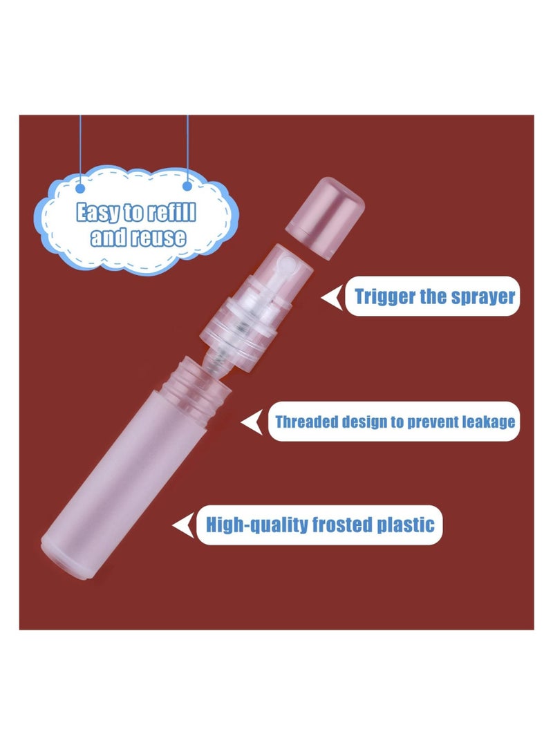 SYOSI 10pcs Perfume Atomizers Refillable, Plastic Spray Bottles for Travel Mister Empty Spritzer Bottles for Hair Face Plants (5ml) - Image 3