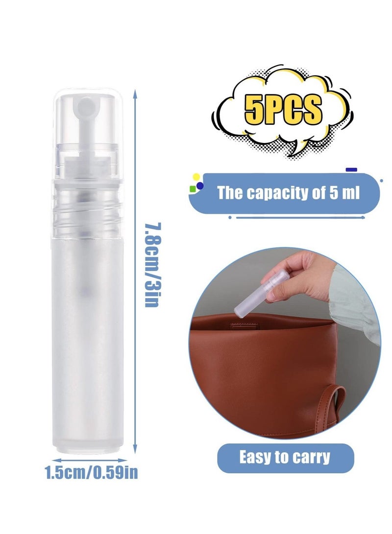 SYOSI 10pcs Perfume Atomizers Refillable, Plastic Spray Bottles for Travel Mister Empty Spritzer Bottles for Hair Face Plants (5ml) - Image 2