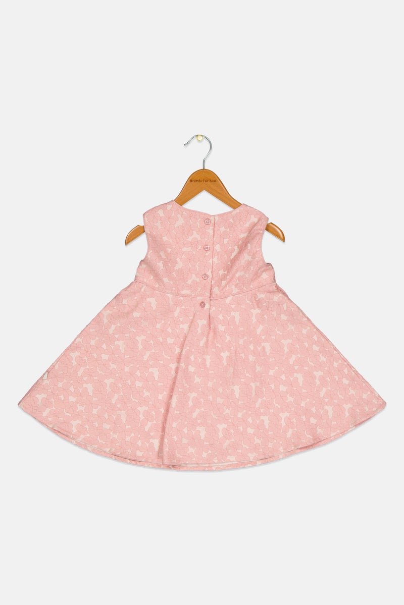 Hamleys Toddlers Girl Sleeveless Floral Print Dress, Pink - Image 3