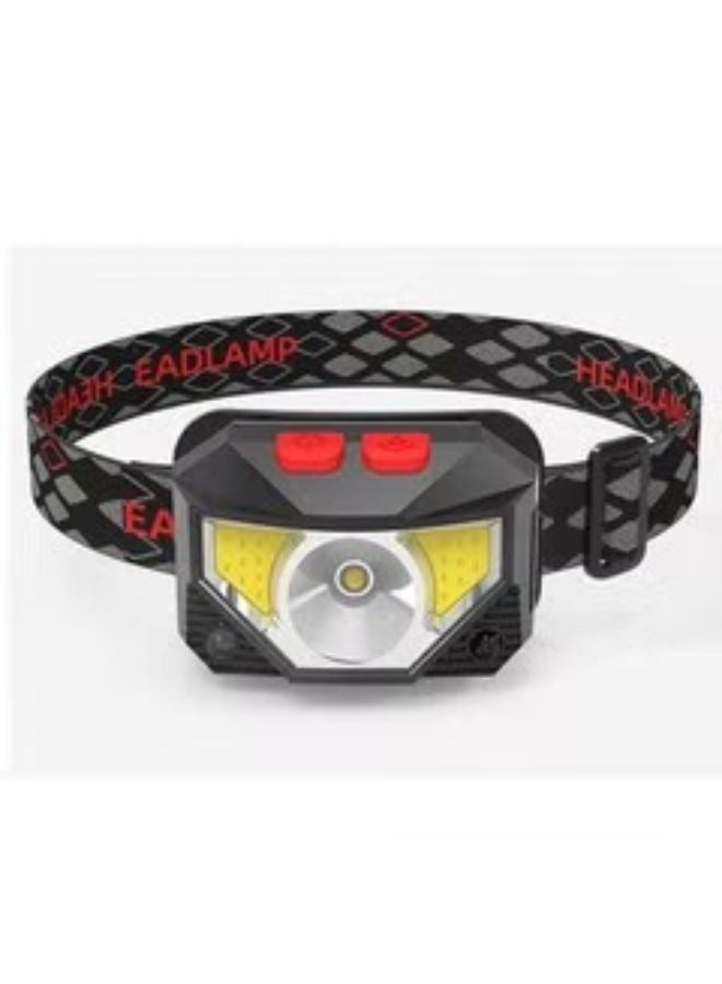 Loquat Portable High Power LED Headlamp With External Hand Sensor And Built-in Battery T6 + COB USB - Image 1